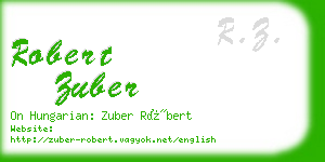 robert zuber business card